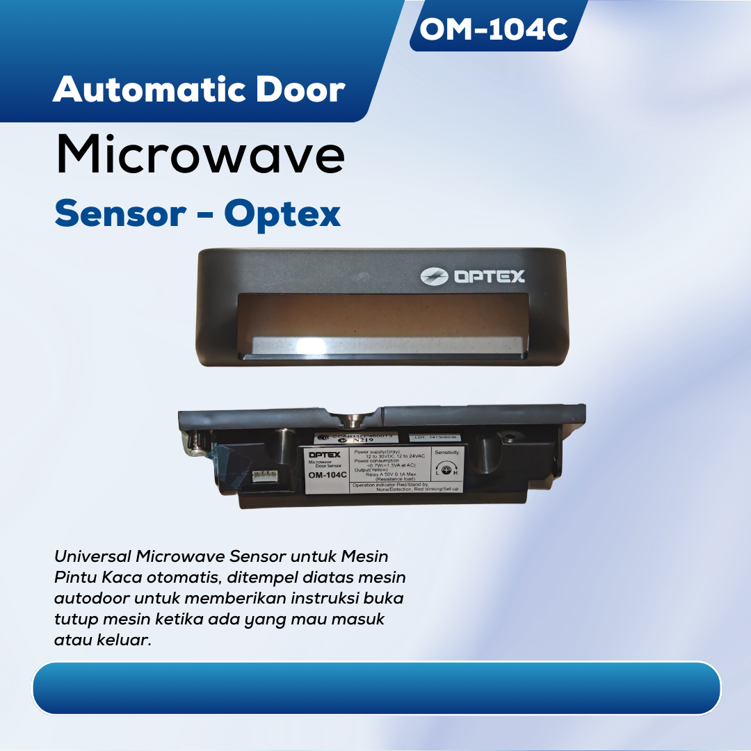Sensor Microwave Automatic Door OPTEX OM-104C Original Pintu Kaca Otomatis